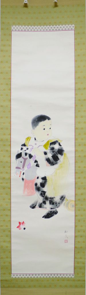 田中針水 「赤子」 日本画 絵画 Yahoo!オークション - 【真作】【WISH】田中針水 日本画 6号